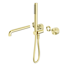 Opal Progressive Shower System Separate Plate With Spout 230mm Trim Kits Only Brushed Gold