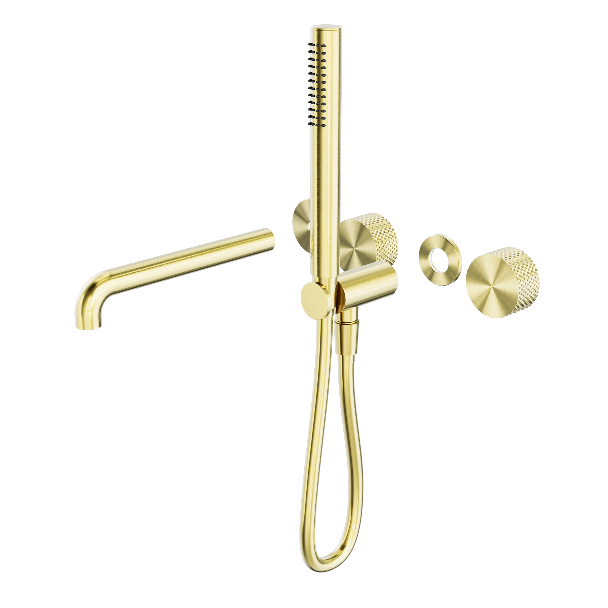 Opal Progressive Shower System Separate Plate With Spout 230mm Trim Kits Only Brushed Gold