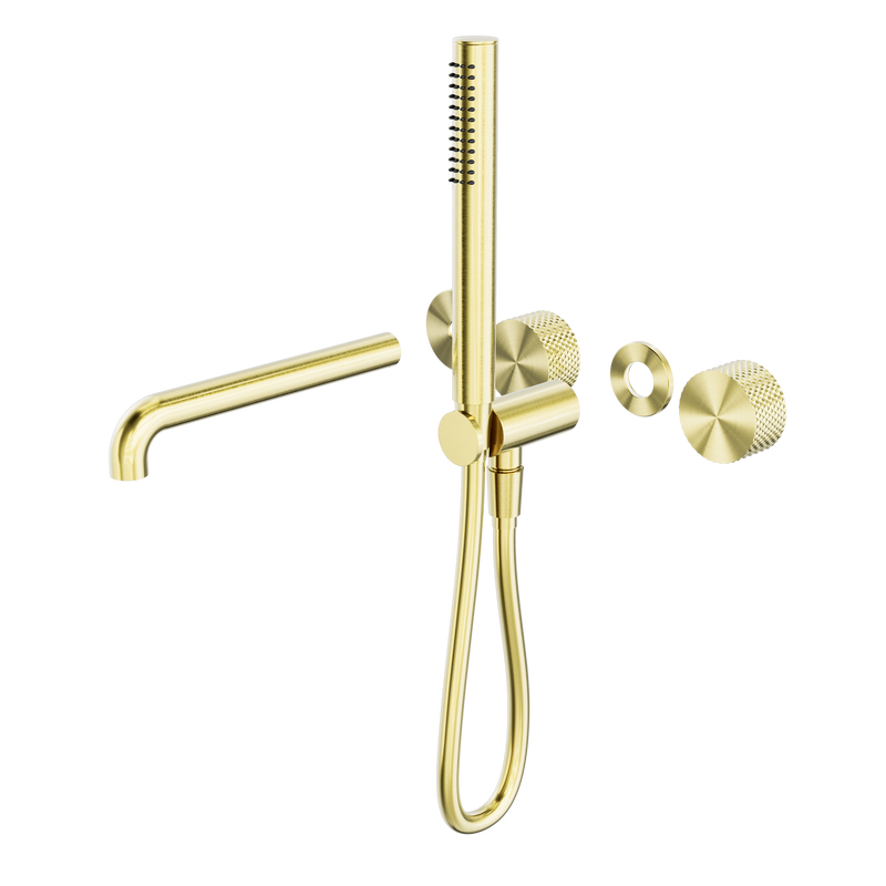 Opal Progressive Shower System Separate Plate With Spout 230mm Trim Kits Only Brushed Gold