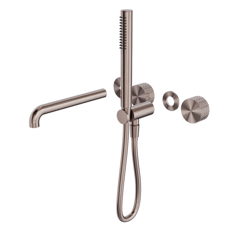 Opal Progressive Shower System Separate Plate With Spout 230mm Trim Kits Only Brushed Bronze
