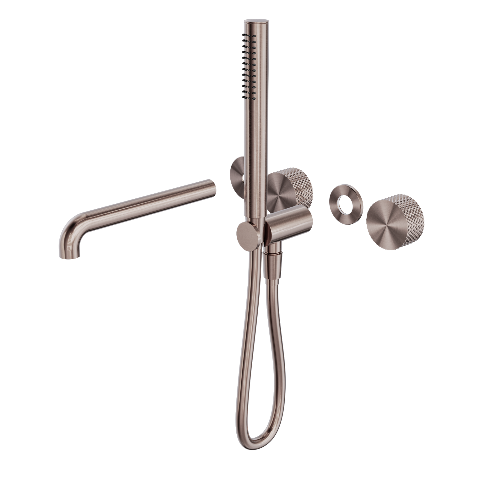 Opal Progressive Shower System Separate Plate With Spout 250mm Trim Kits Only Brushed Bronze