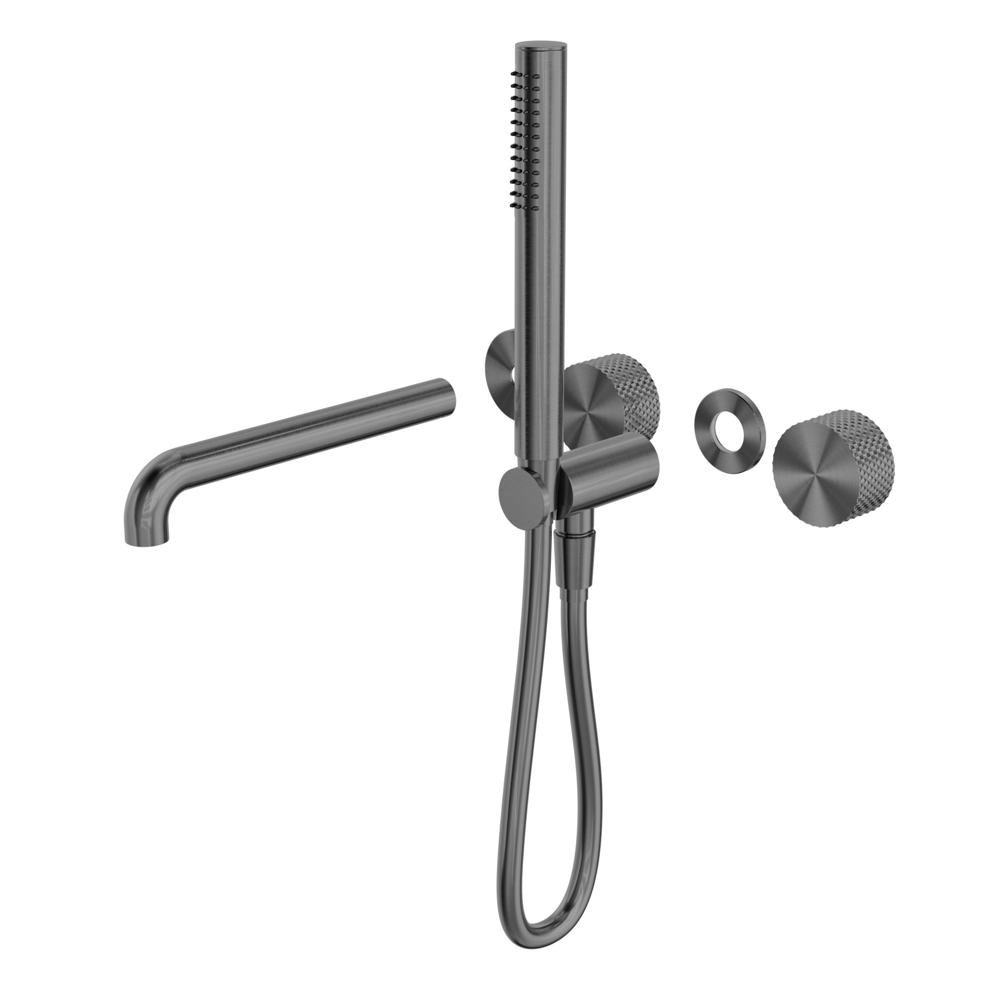 Opal Progressive Shower System Separate Plate With Spout 250mm Trim Kits Only Graphite