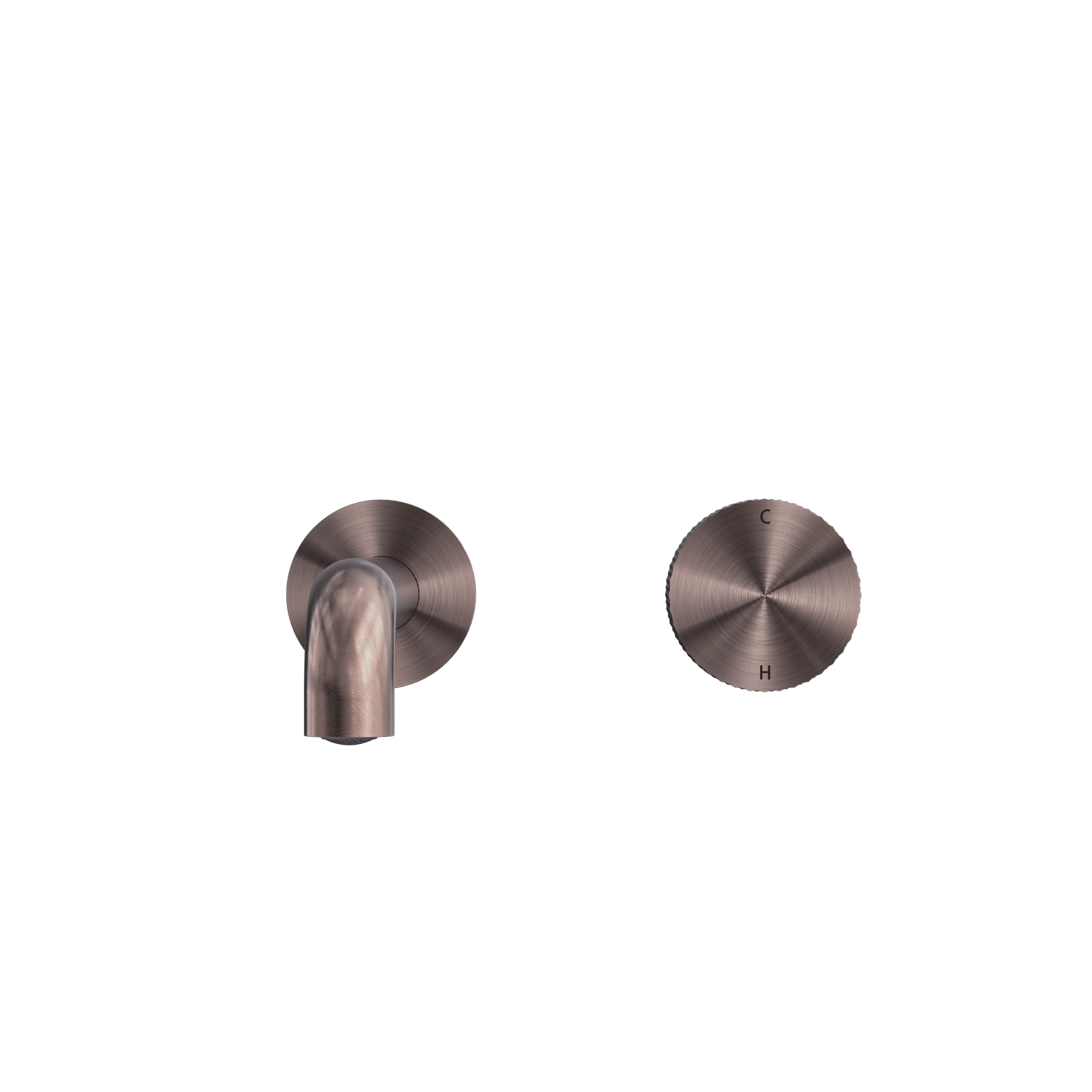Opal Progressive Wall Basin/Bath Set 185mm Brushed Bronze
