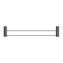 Opal Double Towel Rail 600mm Graphite