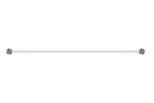 Opal Single Towel Rail 800mm Brushed Nickel