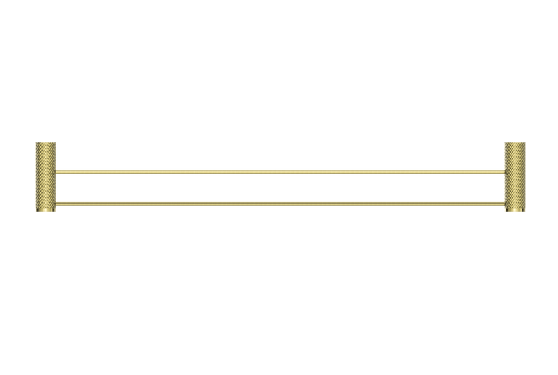 Opal Double Towel Rail 800mm Brushed Gold