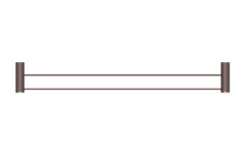 Opal Double Towel Rail 800mm Brushed Bronze