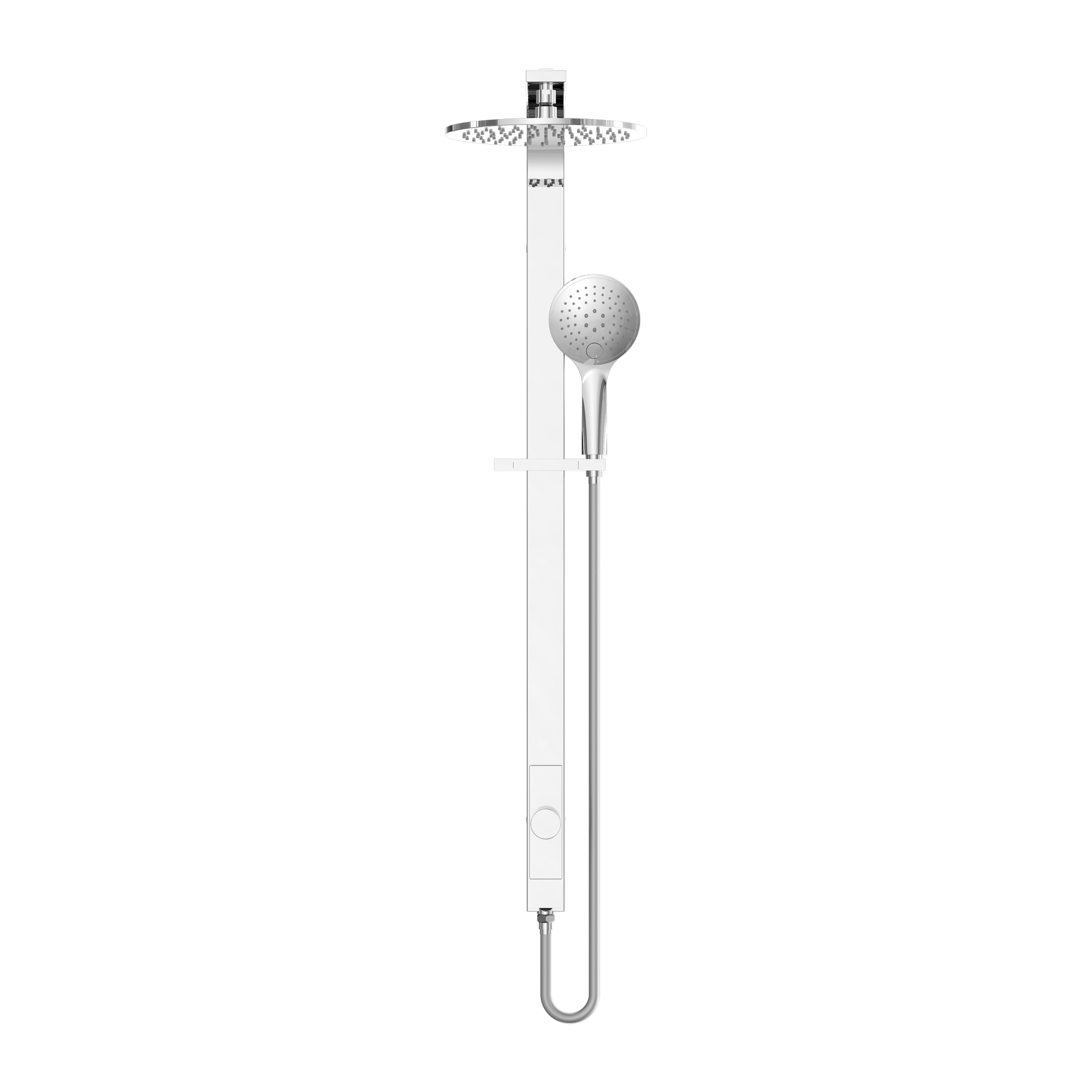 Astra Rain Round Twin Shower Single Hose Chrome
