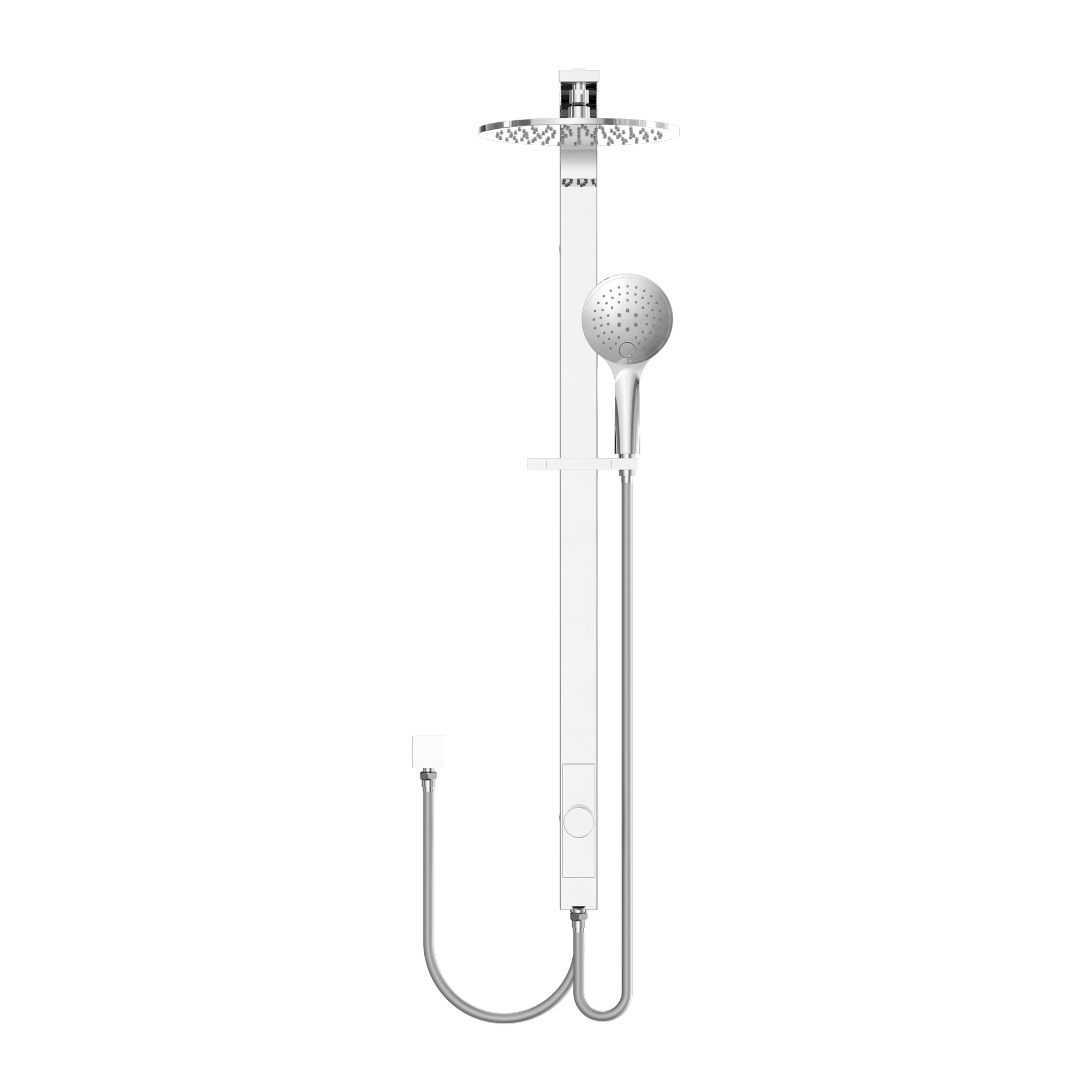 Astra Rain Round Twin Shower Double Hose Chrome