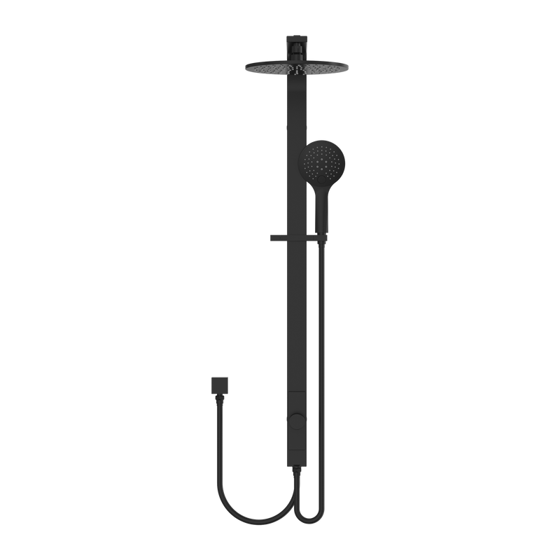 Astra Rain Round Twin Shower Double Hose Matte Black