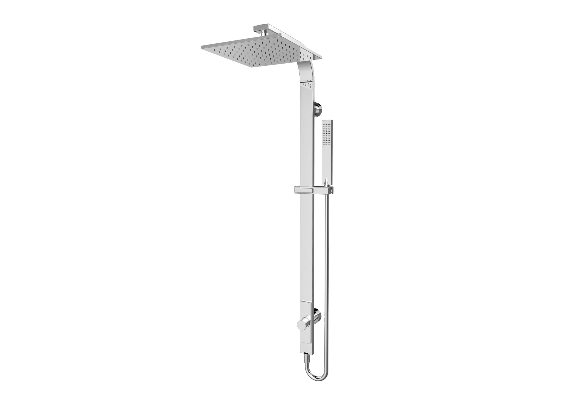Astra Rain Square Twin Shower Single Hose Chrome