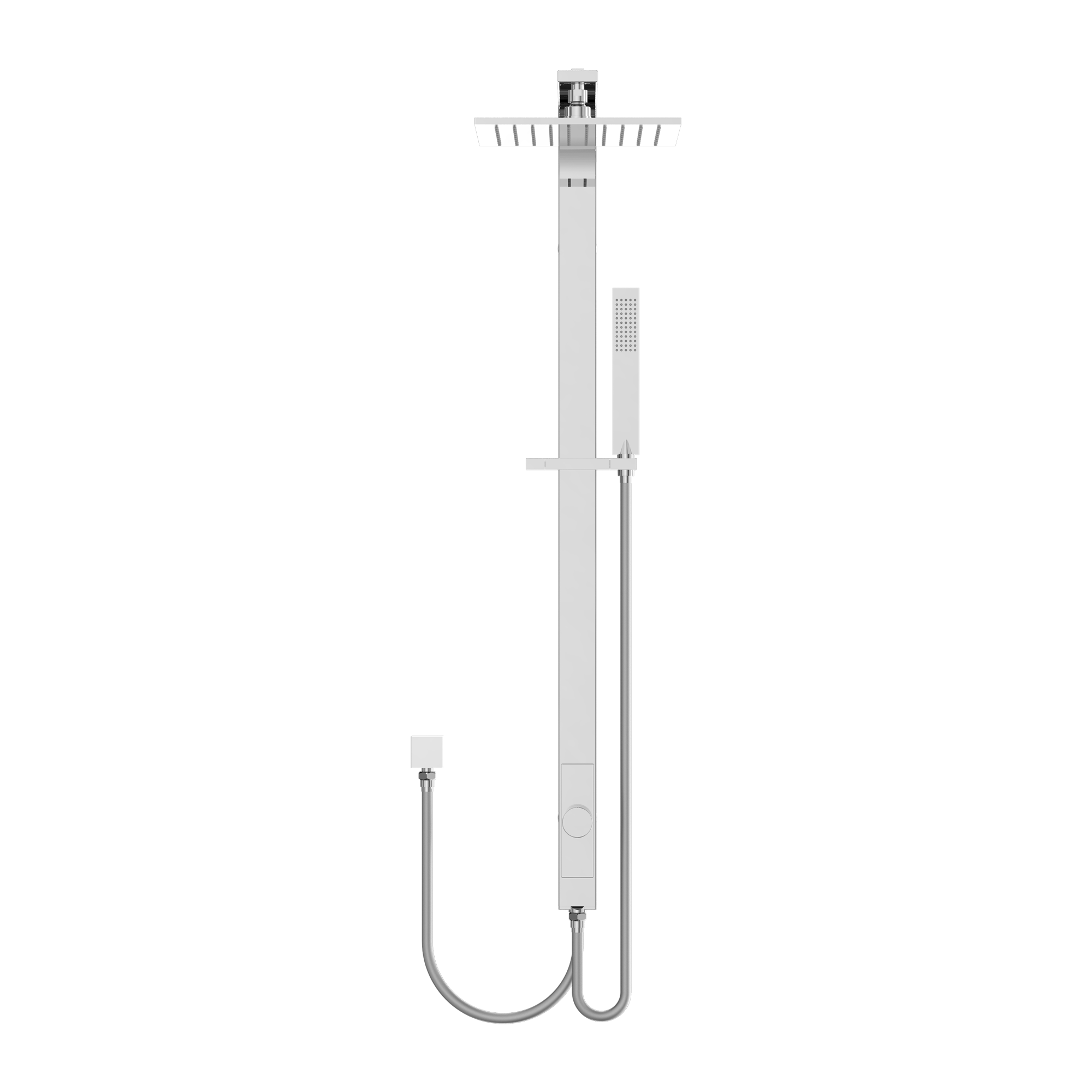 Astra Rain Square Twin Shower Double Hose Chrome