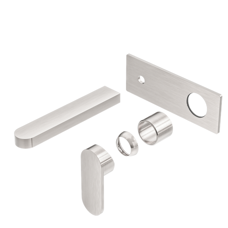Ecco Wall Basin/Bath Mixer Trim Kits Only Brushed Nickel