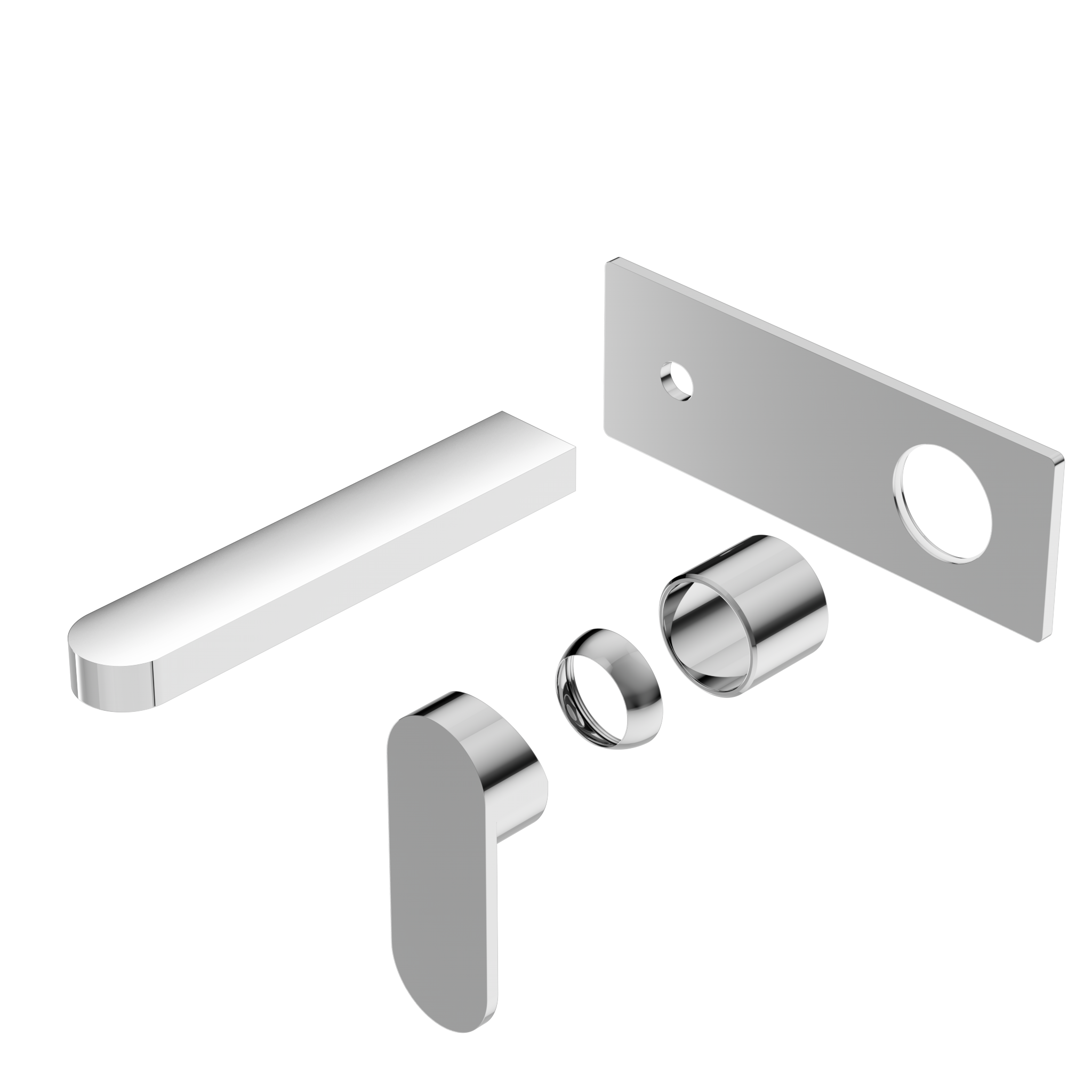 Ecco Wall Basin/Bath Mixer Trim Kits Only Chrome