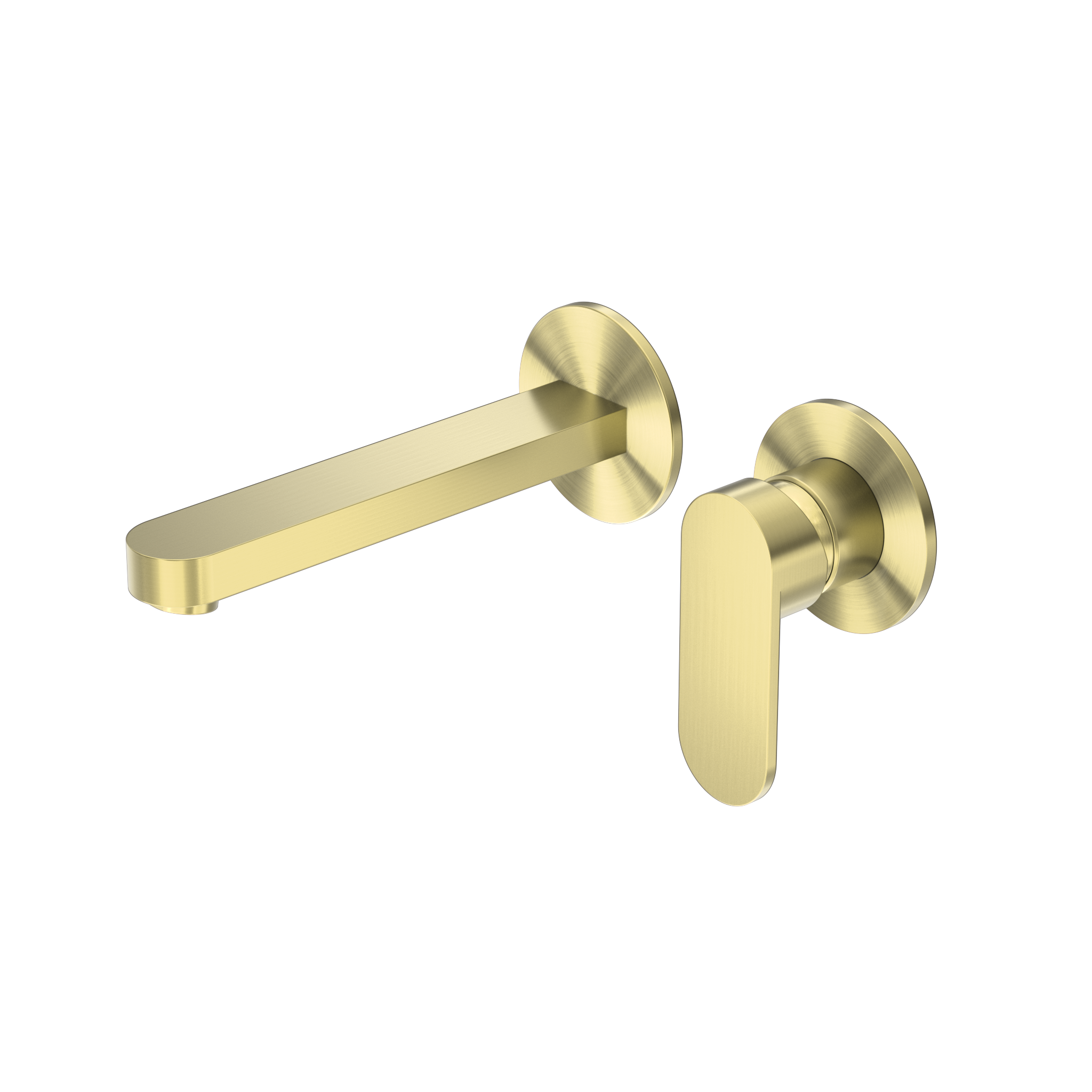 Ecco Wall Basin/Bath Mixer Separate Back Plate Brushed Gold