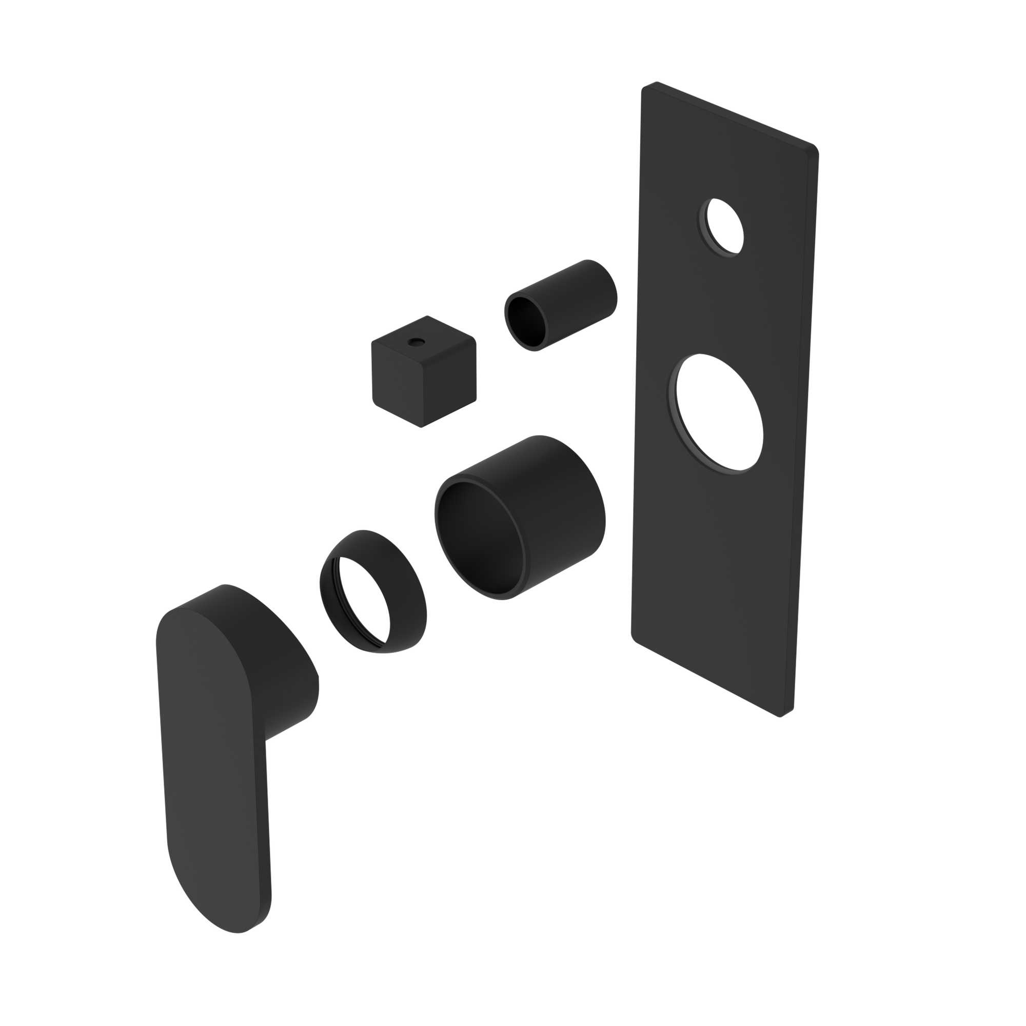 Ecco Shower Mixer With Diverter Trim Kits Only Matte Black