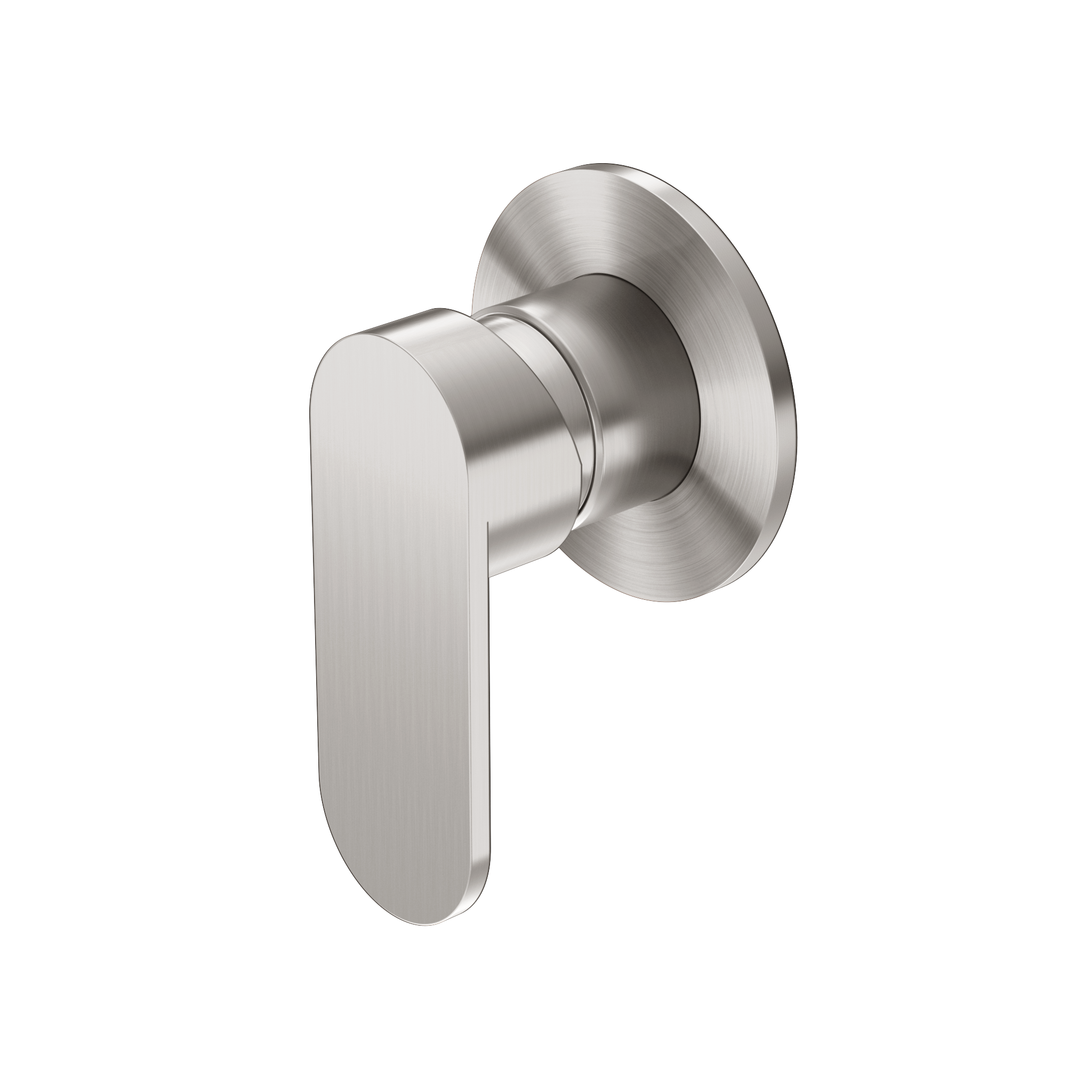 Ecco Shower Mixer 80mm Round Plate Brushed Nickel