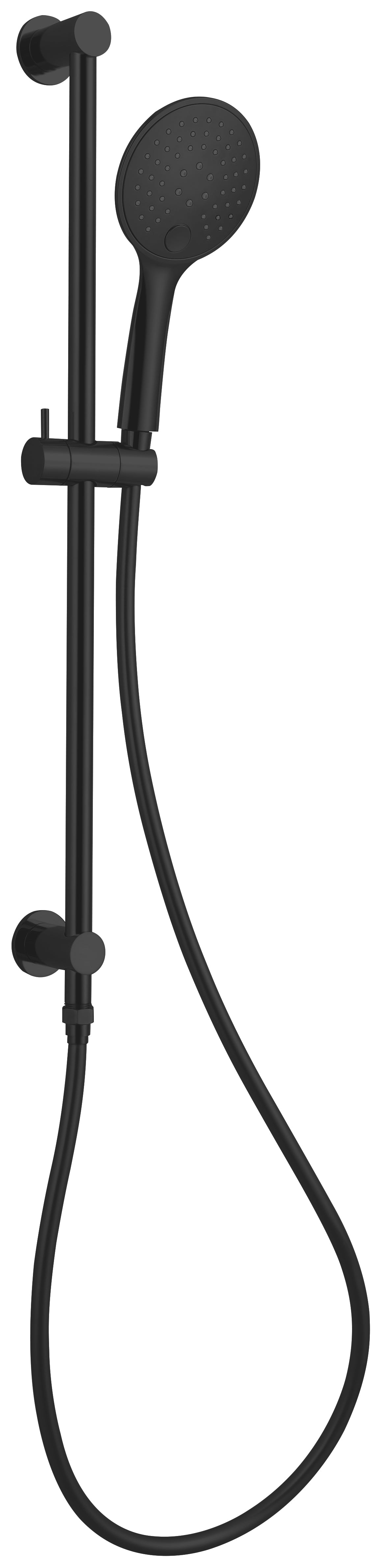 3 Function Shower Rail Matte Black