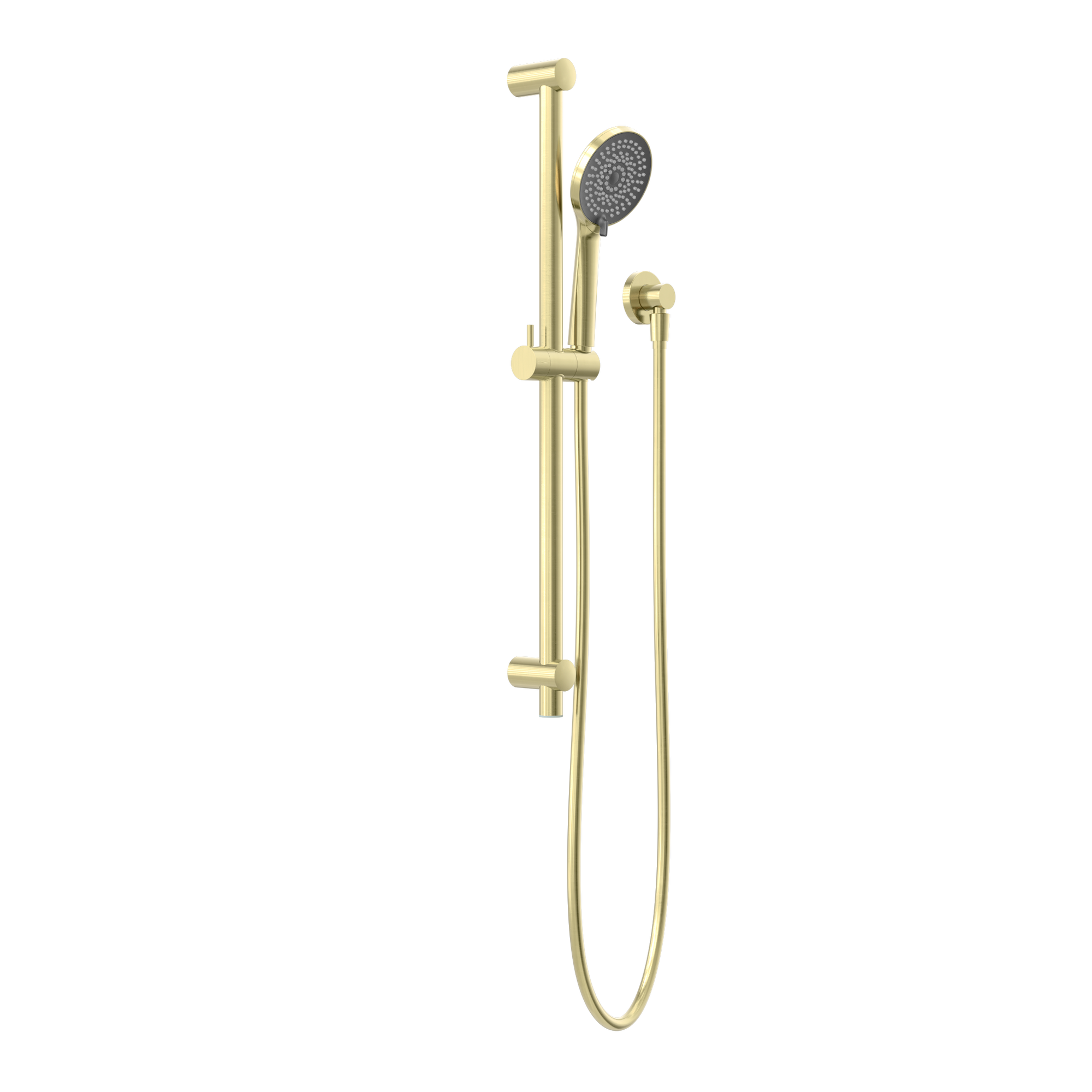 Round Metal Project Rail Shower Brushed Gold