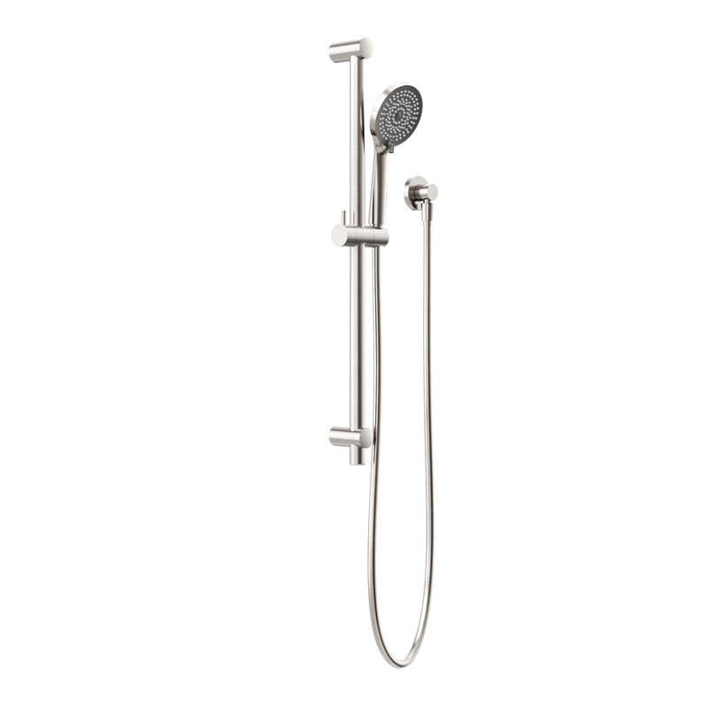 Round Metal Project Rail Shower Brushed Nickel