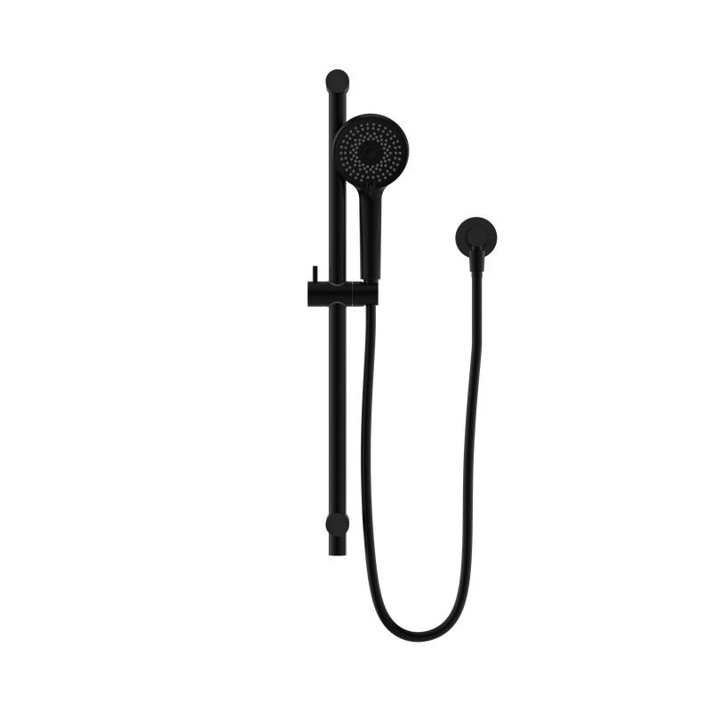 Round Metal Project Rail Shower Matte Black