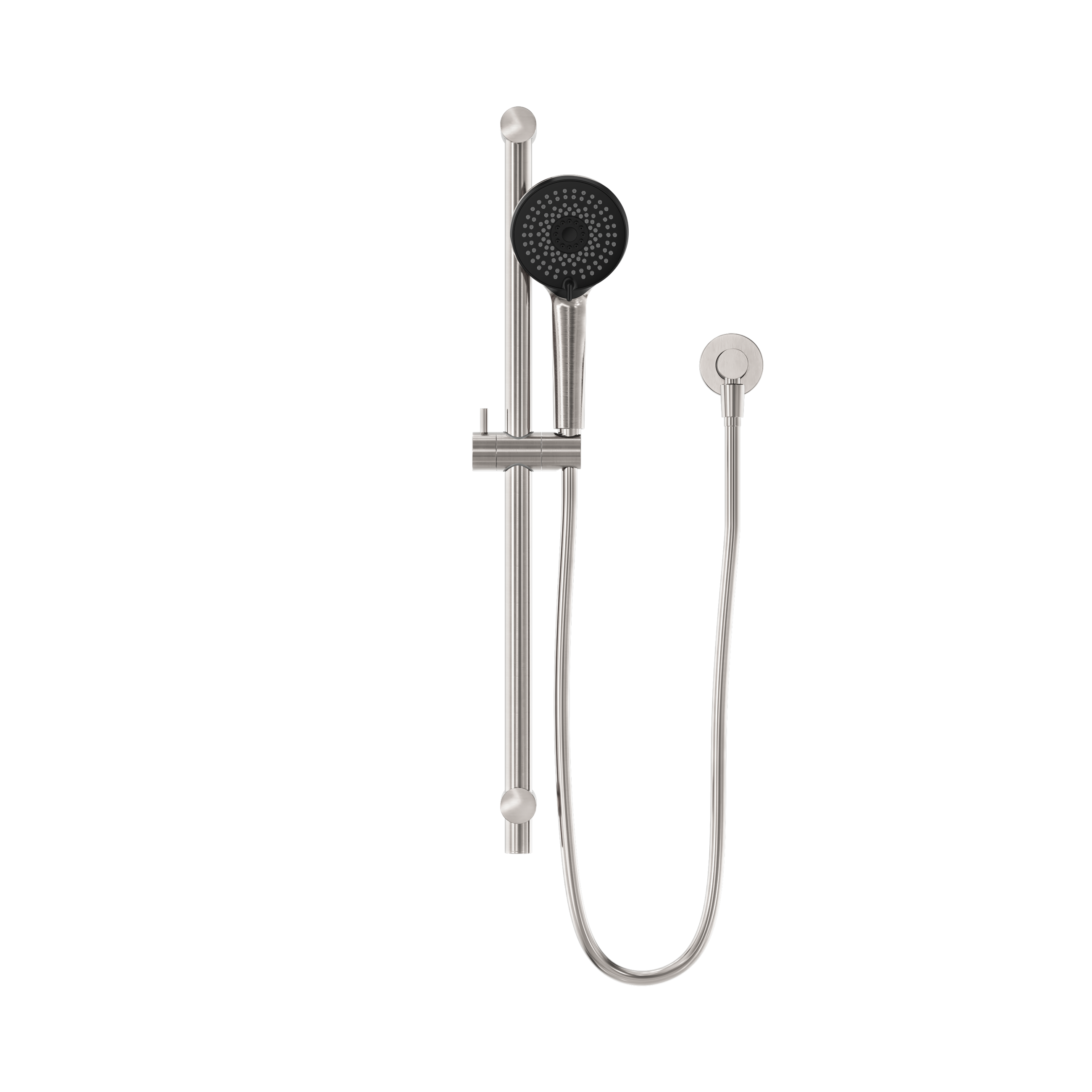 Round Metal Project Shower Rail 4 Star Rating Brushed Nickel
