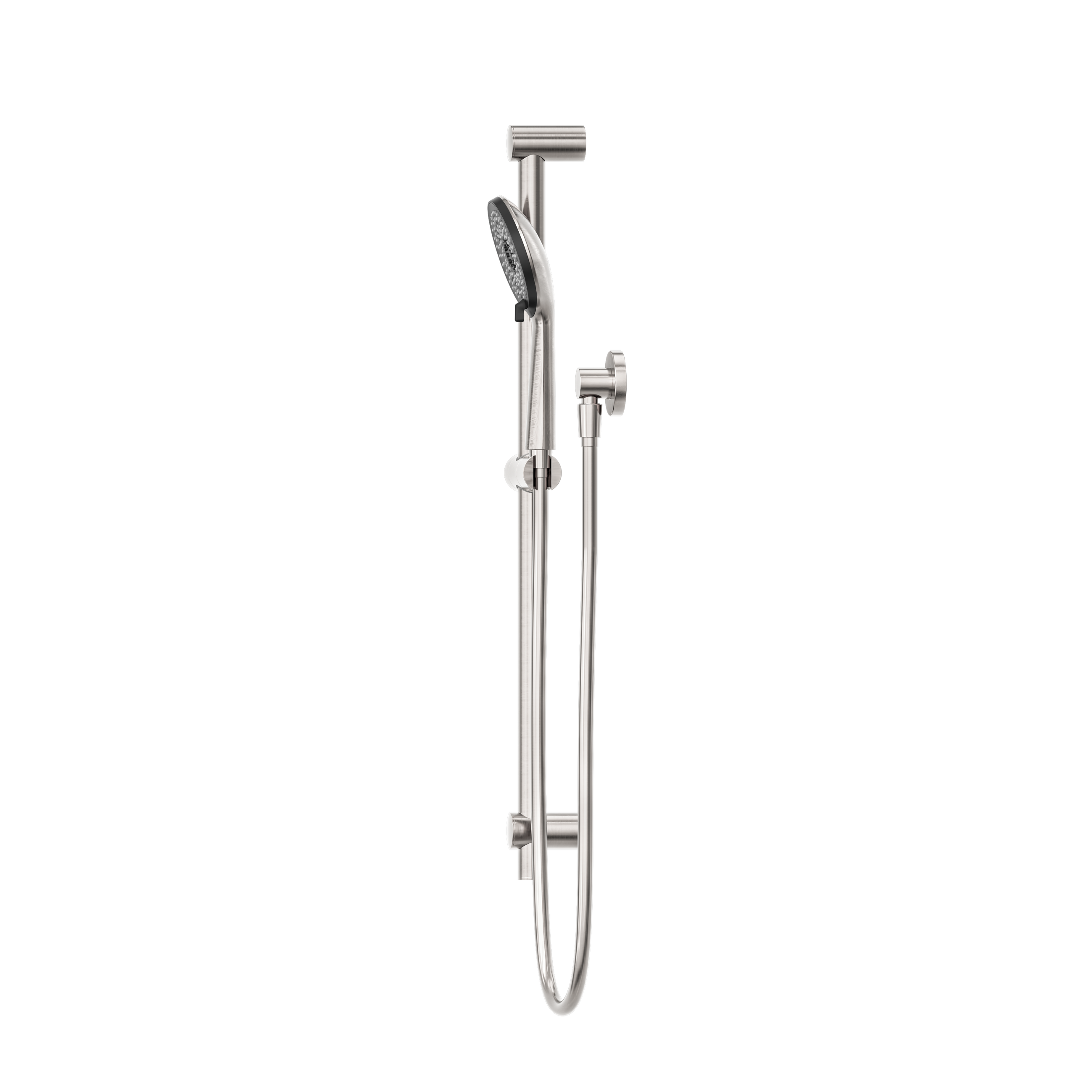 Round Metal Project Shower Rail 4 Star Rating Brushed Nickel