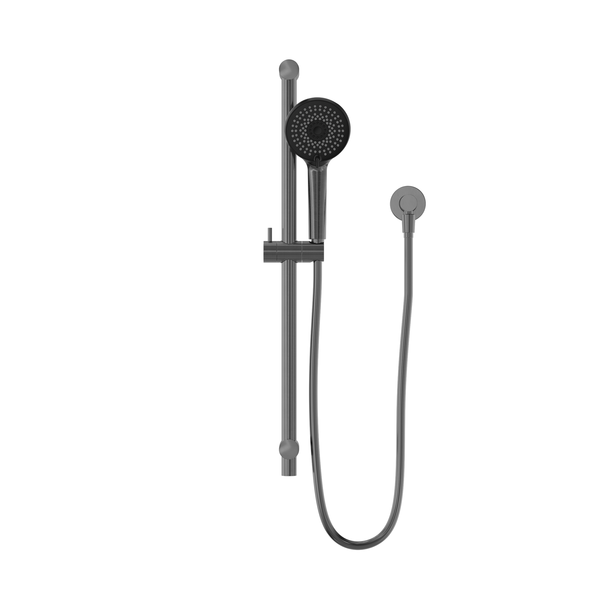 Round Metal Project Shower Rail 4 Star Rating Gun Metal