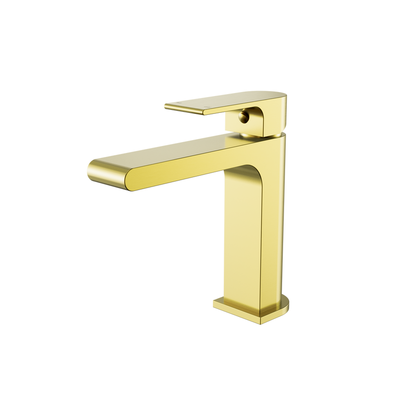 Bianca Basin Mixer Straight Spout Brushed Gold