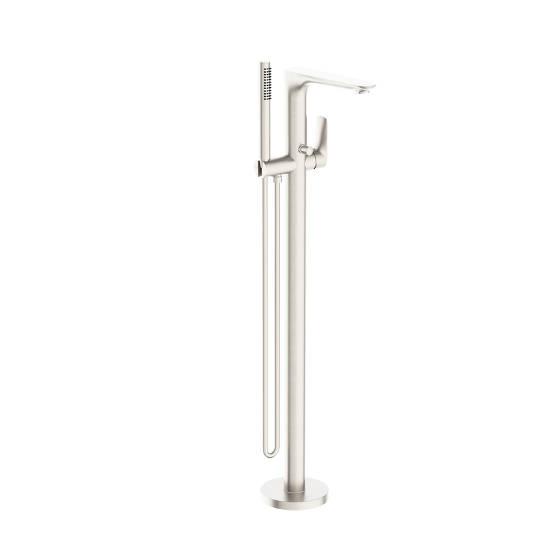 Bianca Freestanding Bath Mixer With Hand Shower Brushed Nickel