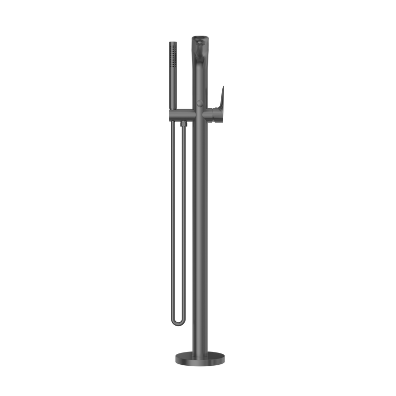 Bianca Freestanding Bath Mixer With Hand Shower Gun Metal