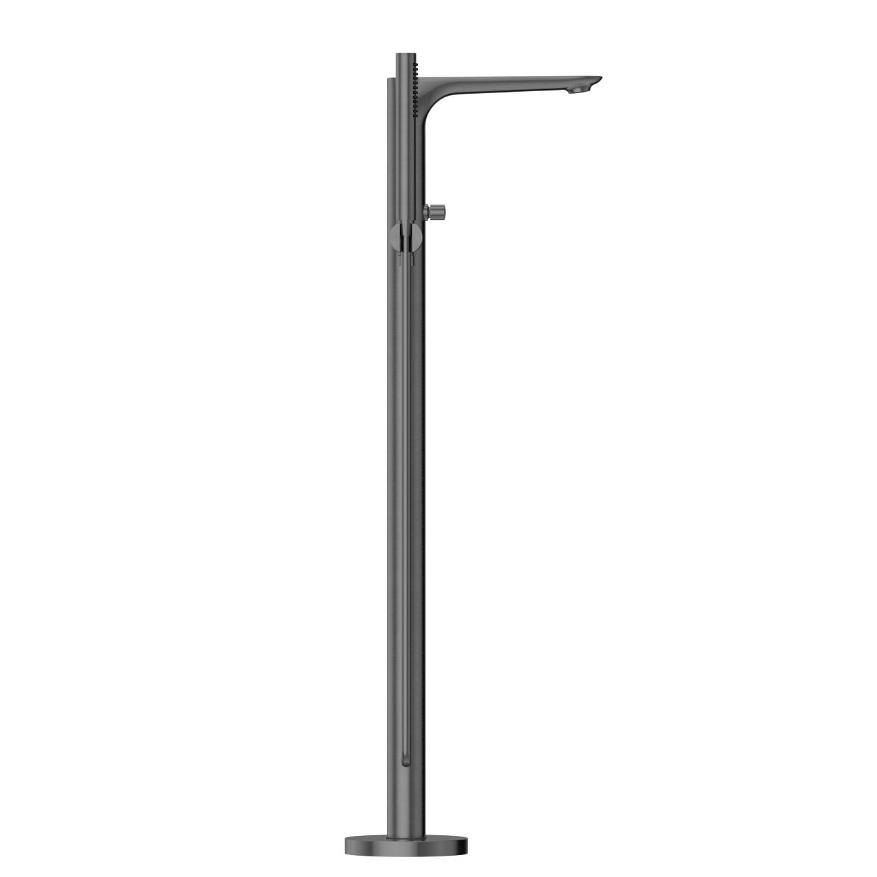 Bianca Freestanding Bath Mixer With Hand Shower Gun Metal