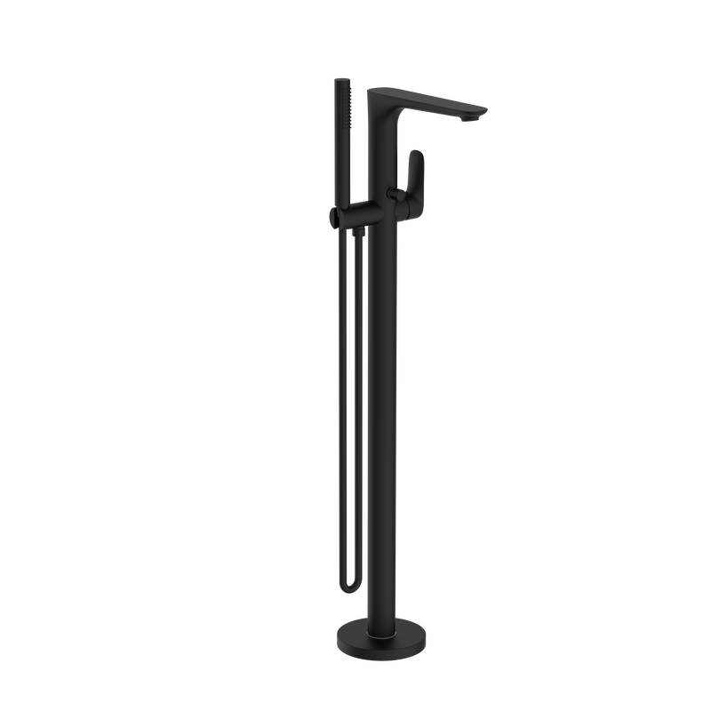 Bianca Freestanding Bath Mixer With Hand Shower Matte Black