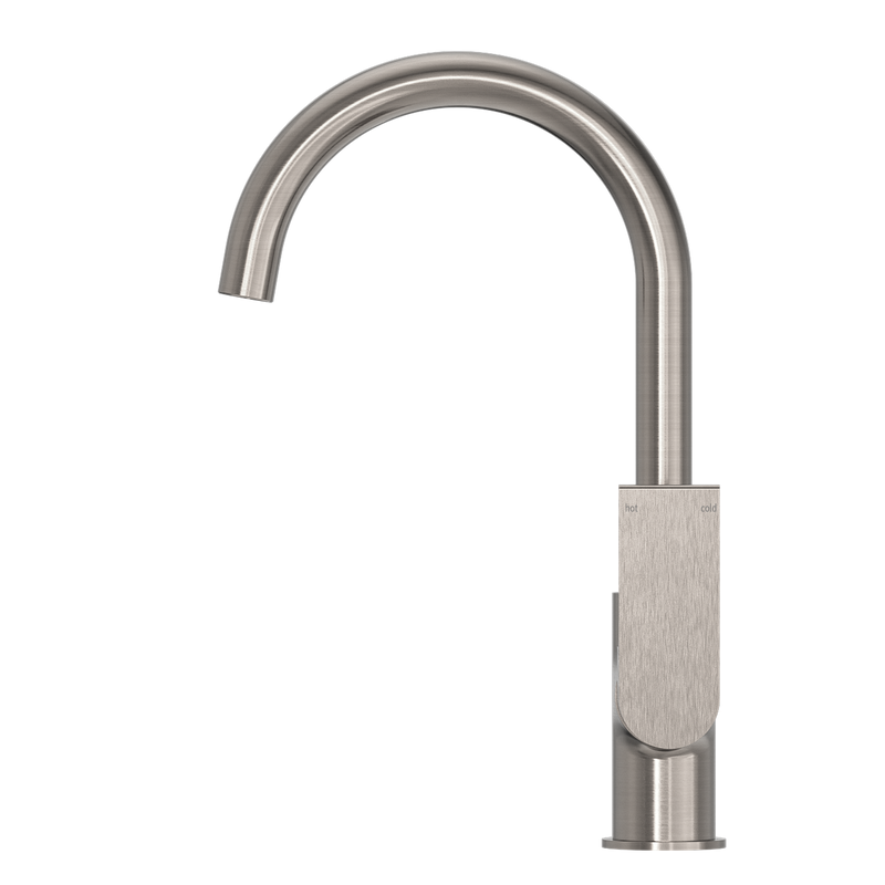 Bianca Kitchen Mixer Gooseneck Spout Brushed Nickel