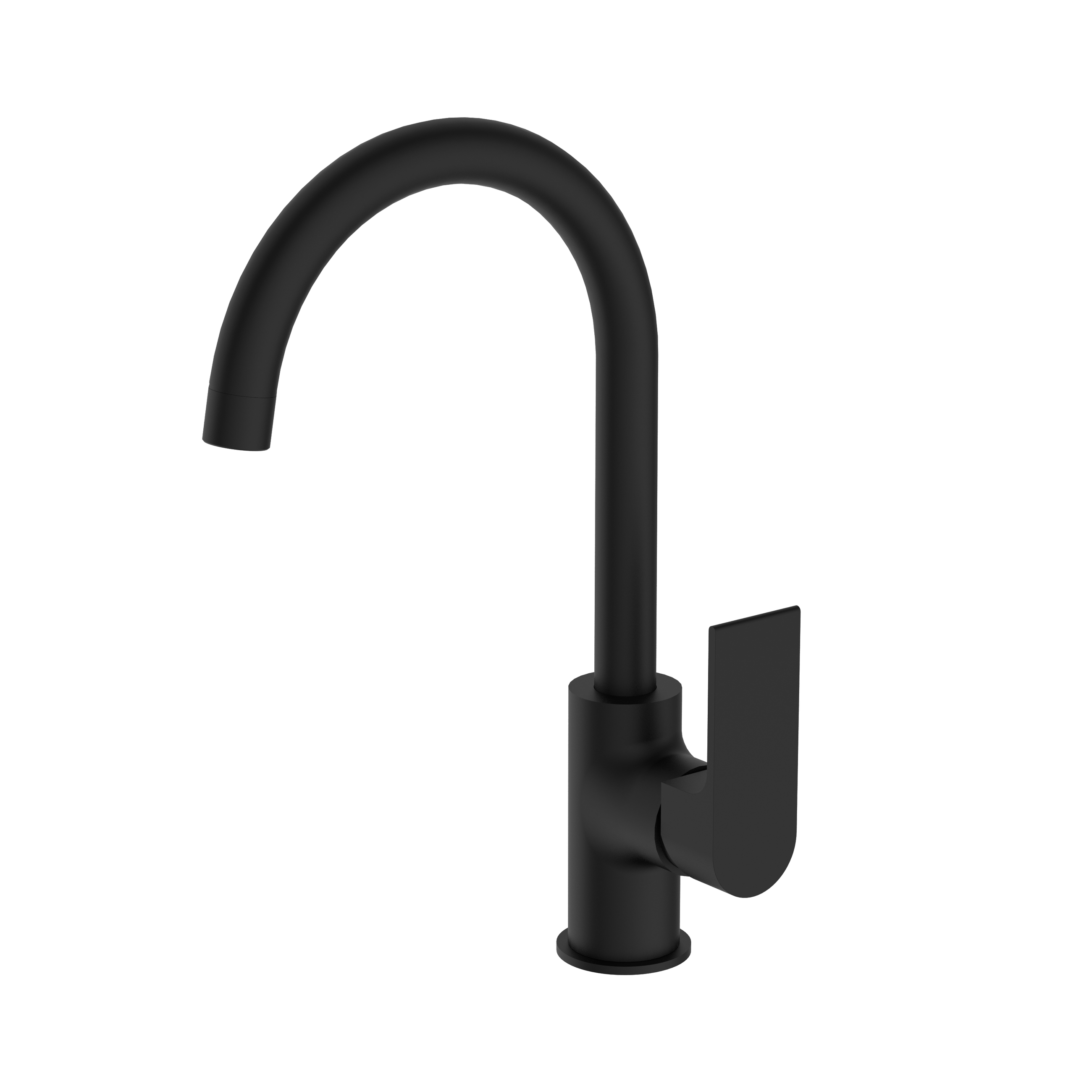 Bianca Kitchen Mixer Gooseneck Spout Matte Black