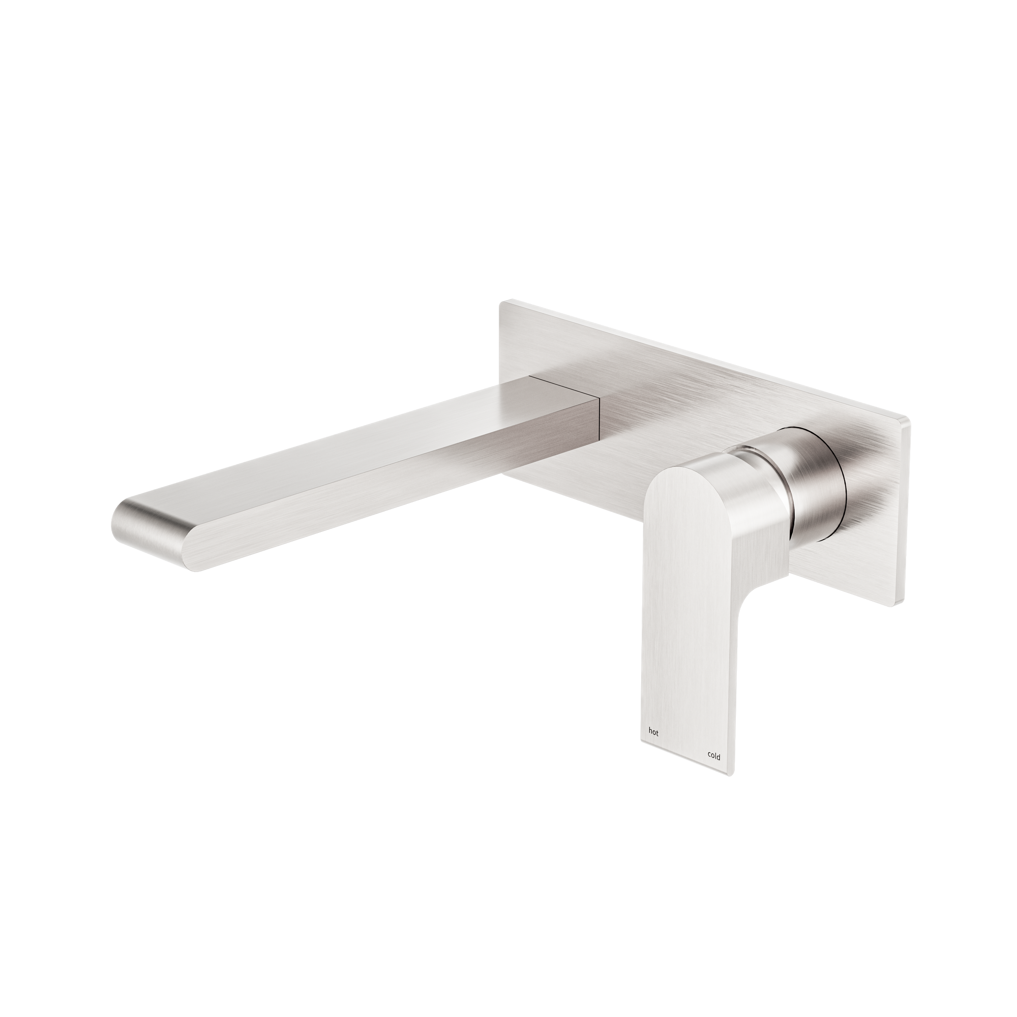 Bianca Wall Basin/Bath Mixer 187mm Brushed Nickel