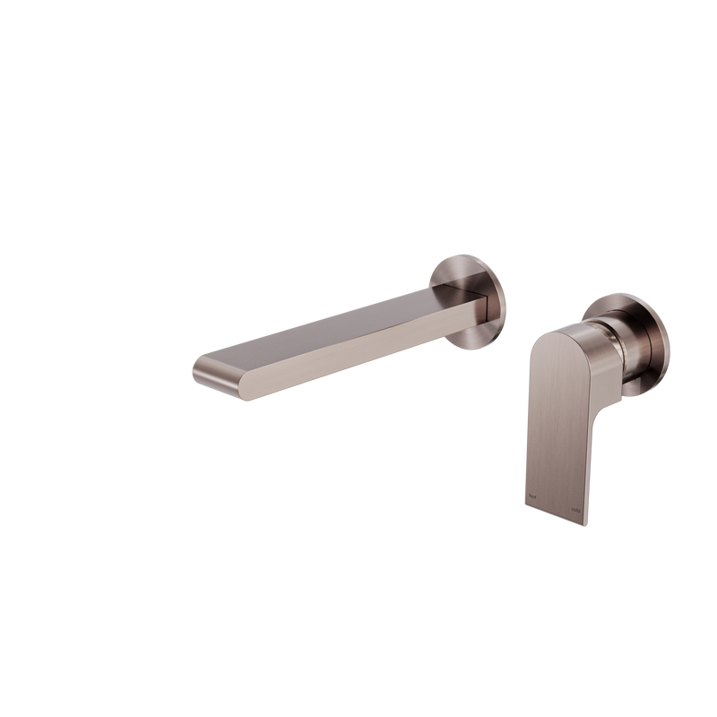 Bianca Wall Basin/Bath Mixer Separate Back Plate 187mm Brushed Bronze