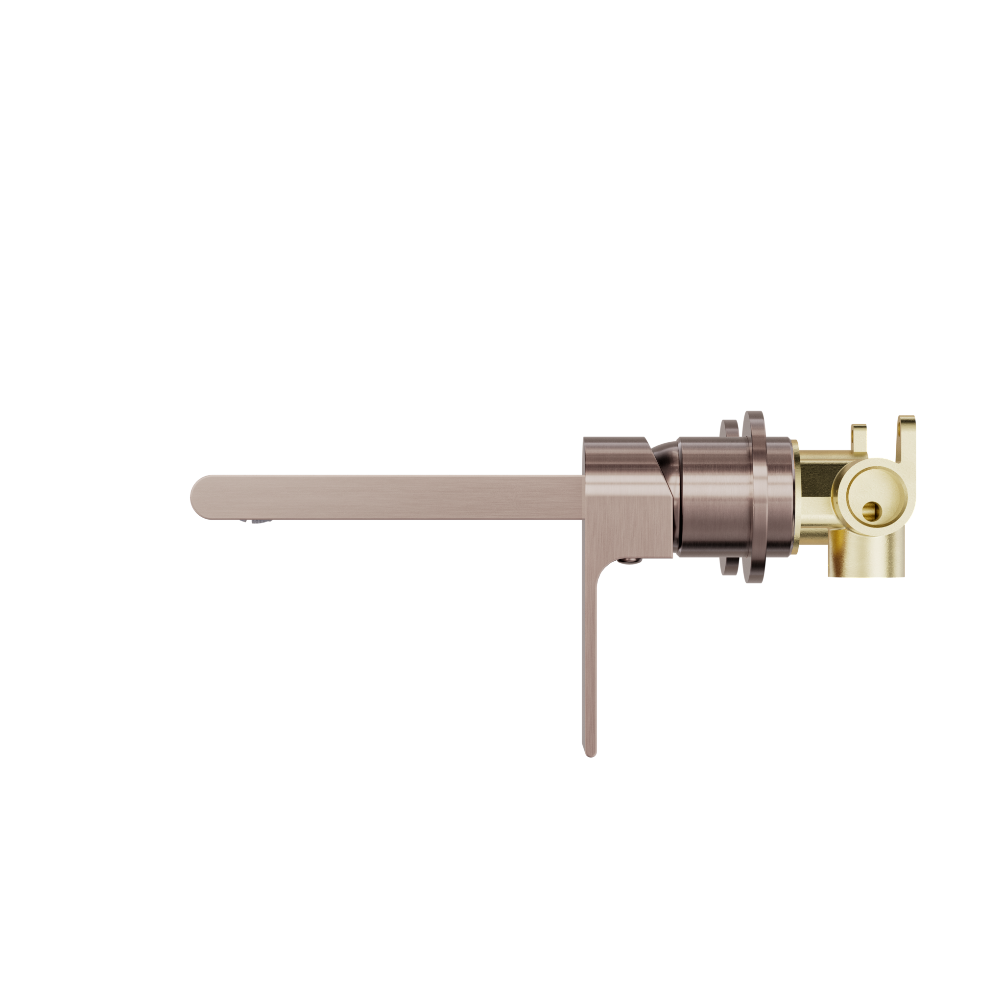 Bianca Wall Basin/Bath Mixer Separate Back Plate 187mm Brushed Bronze