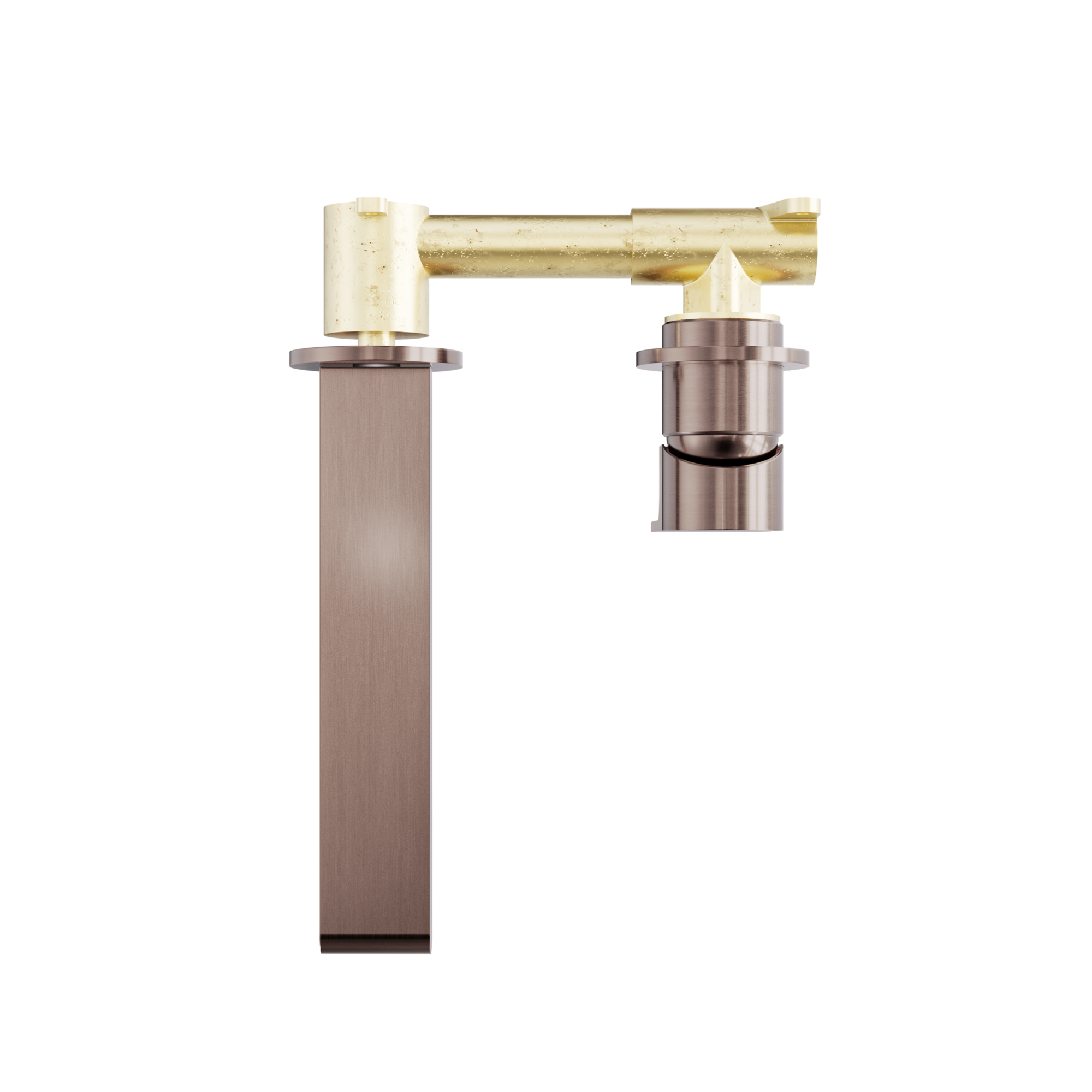 Bianca Wall Basin/Bath Mixer Separate Back Plate 187mm Brushed Bronze