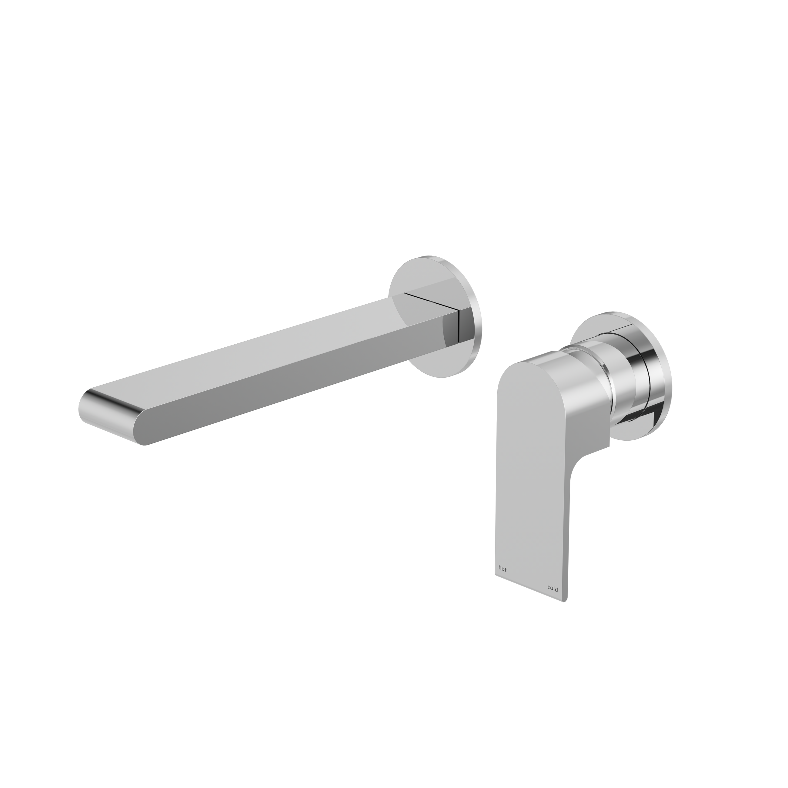 Bianca Wall Basin/Bath Mixer Separate Back Plate 187mm Chrome