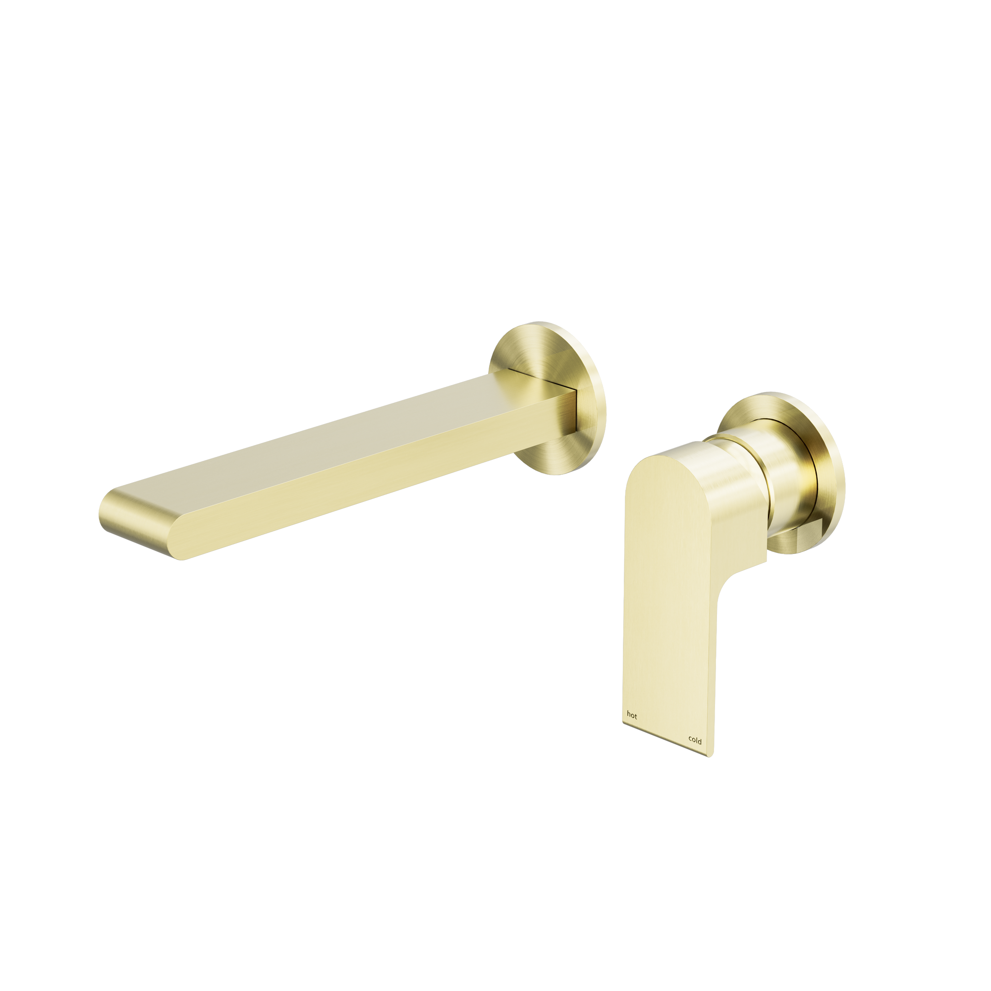 Bianca Wall Basin/Bath Mixer Separate Back Plate 230mm Brushed Gold