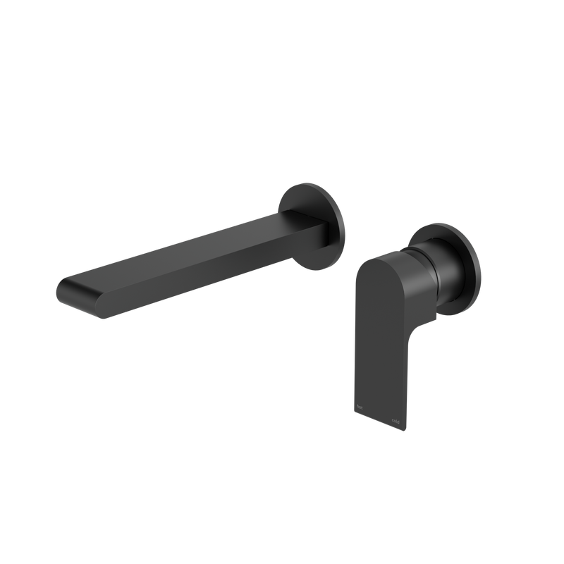 Bianca Wall Basin/Bath Mixer Separate Back Plate 230mm Matte Black