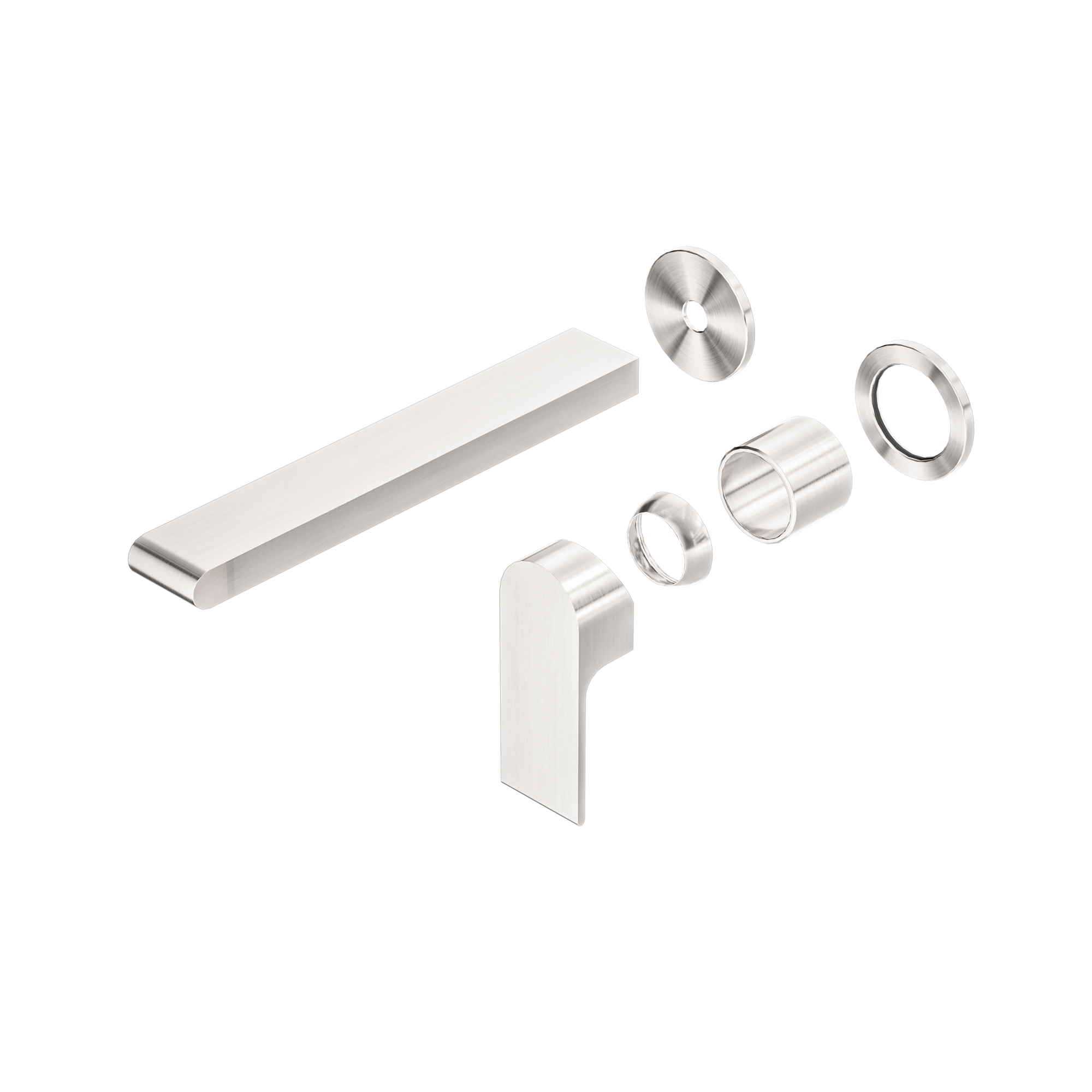 Bianca Wall Basin/Bath Mixer Separate Back Plate 230mm Trim Kits Only Brushed Nickel