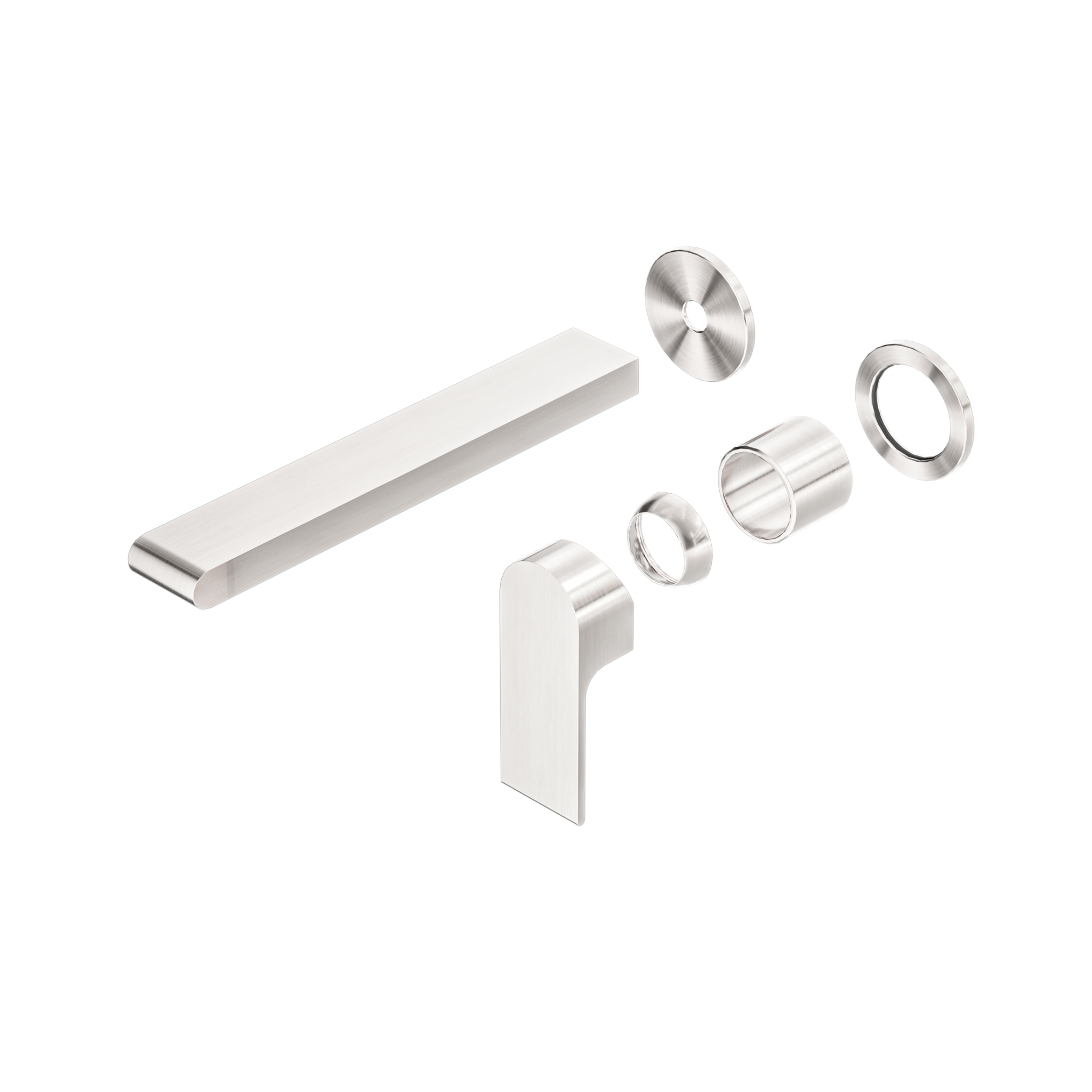 Bianca Wall Basin/Bath Mixer Separate Back Plate 230mm Trim Kits Only Brushed Nickel