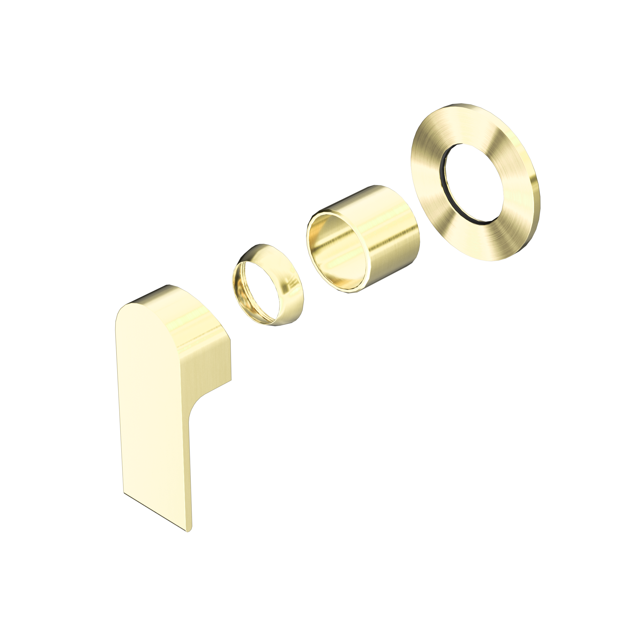 Bianca Shower Mixer 80mm Plate Trim Kits Only Brushed Gold