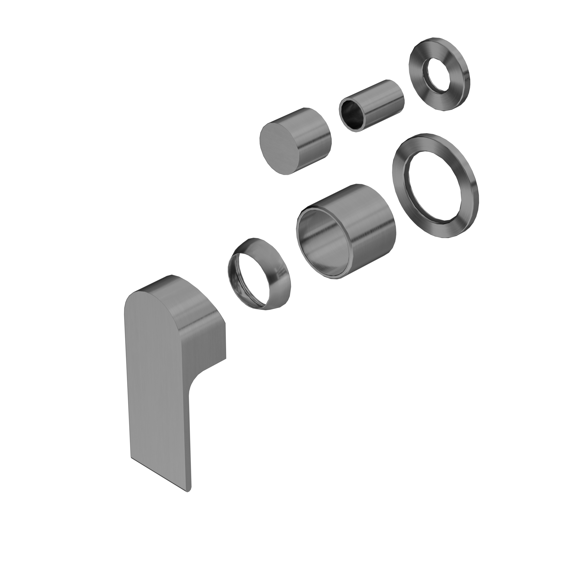 Bianca Shower Mixer With Diverter Separate Back Plate Trim Kits Only Gun Metal