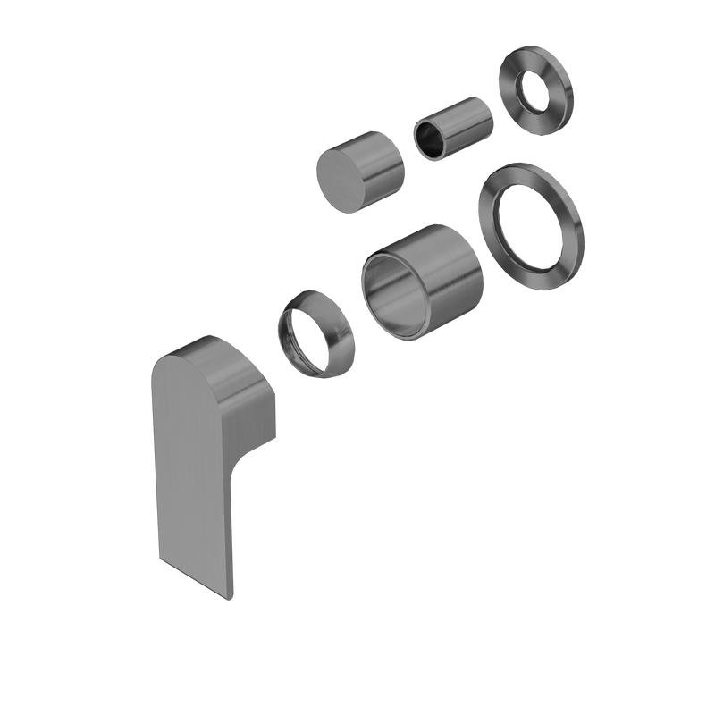 Bianca Shower Mixer With Diverter Separate Back Plate Trim Kits Only Gun Metal