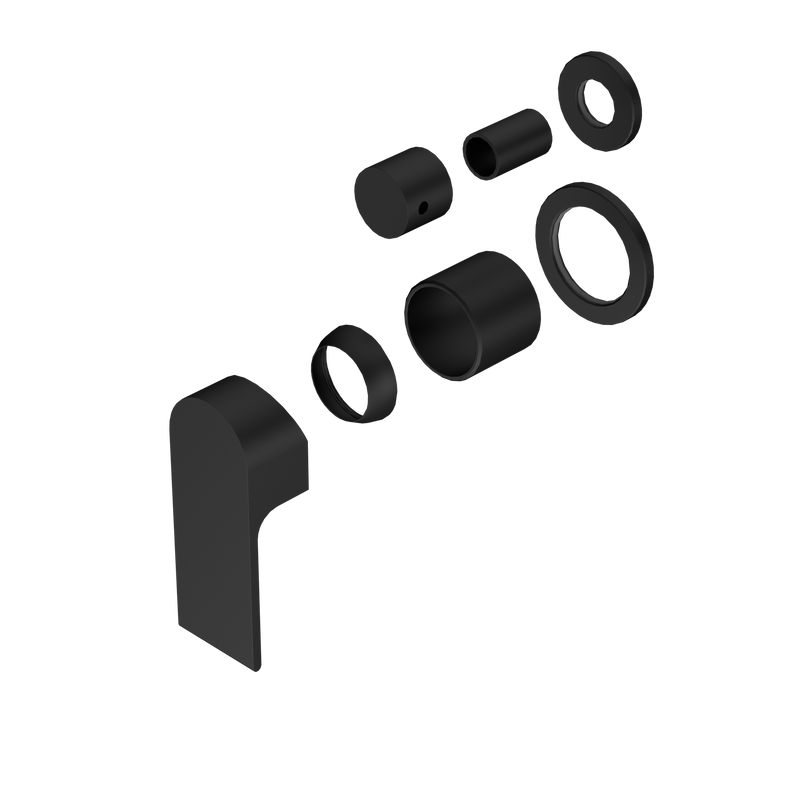 Bianca Shower Mixer With Diverter Separate Back Plate Trim Kits Only Matte Black