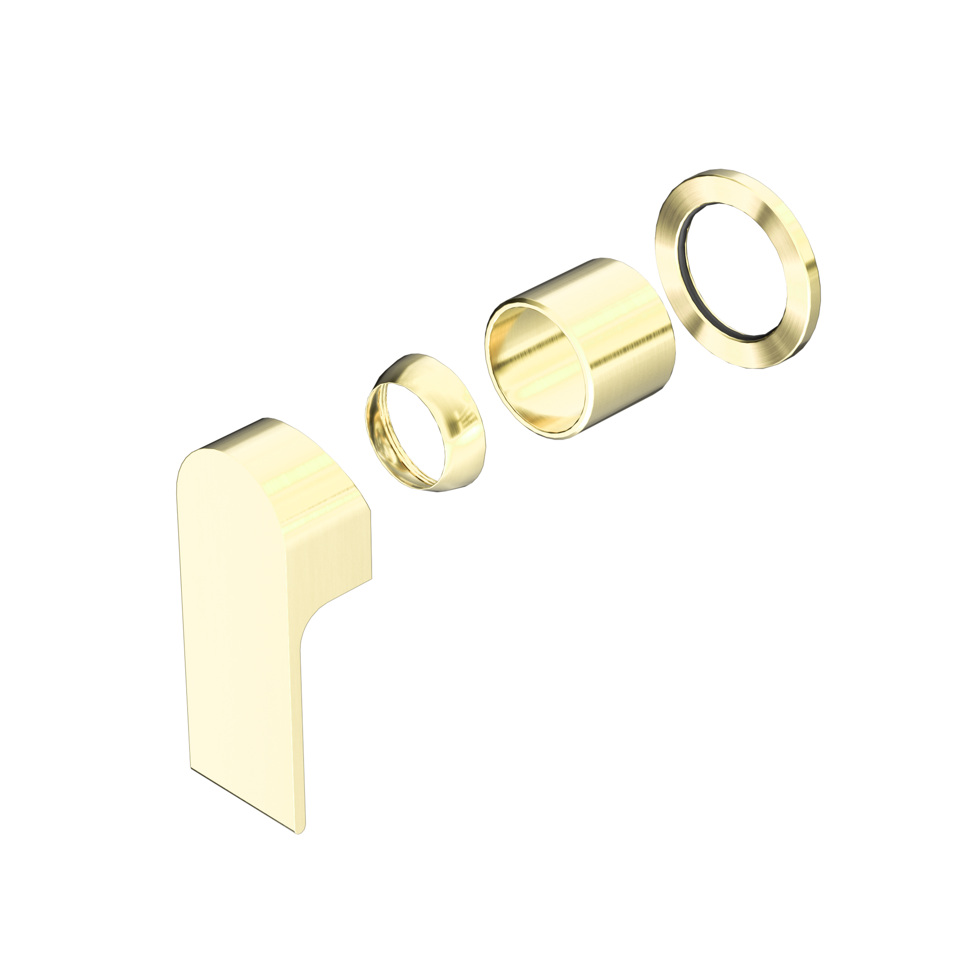 Bianca Shower Mixer 60mm Plate Trim Kits Only Brushed Gold