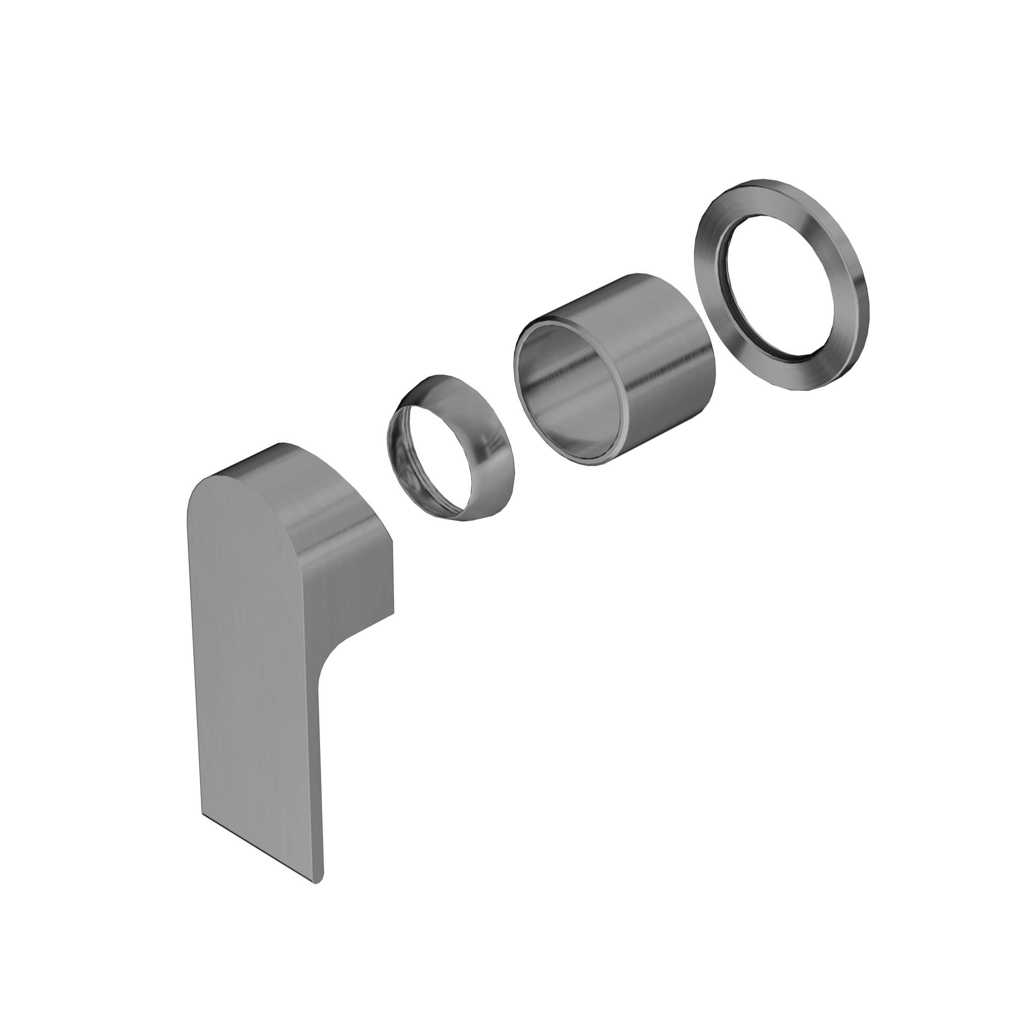 Bianca Shower Mixer 60mm Plate Trim Kits Only Gun Metal